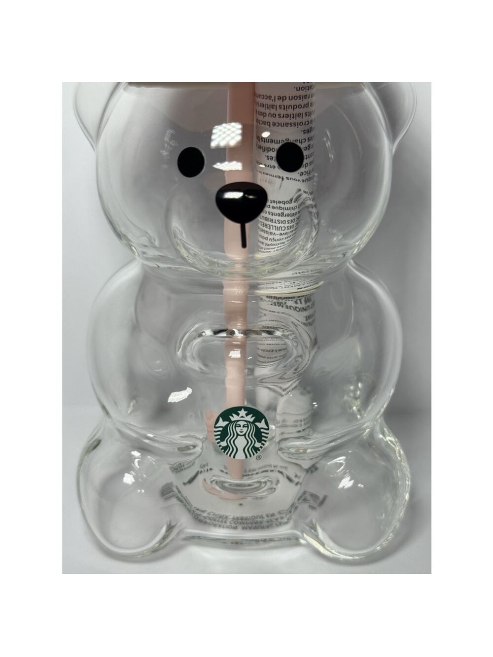 Starbucks 20oz Bearista 2026 Summer limited edition pink vibes bear glass cup - Picture 4 of 9
